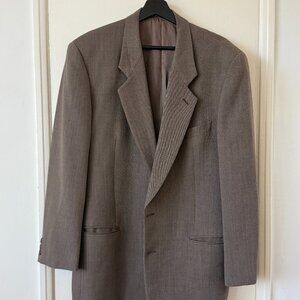 Giorgio Armani Le Collezioni Wool Blazer Jacket Made in Italy Brown 44R